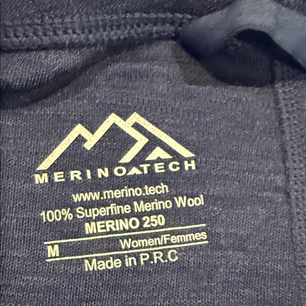 Merino Tech Gray Wool base layer pant